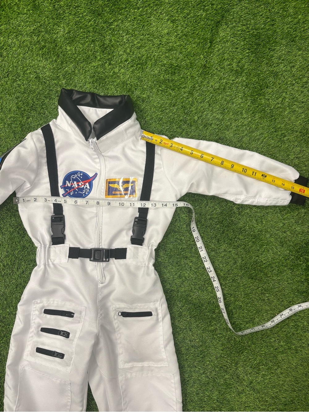 White NASA Astronaut Costume Jumpsuit with backpack - Picture 9 of 10